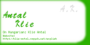 antal klie business card